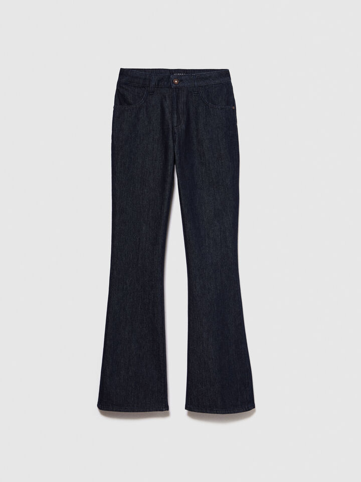 Flare fit Cannes jeans - women's bootcut & flared jeans - Dark Blue | Sisley image number 6